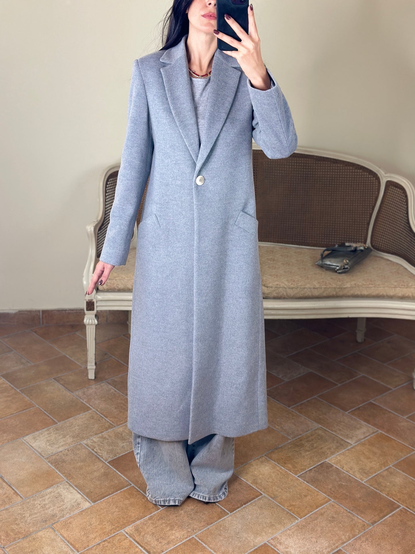 Chiarulli cappotto erica grigio