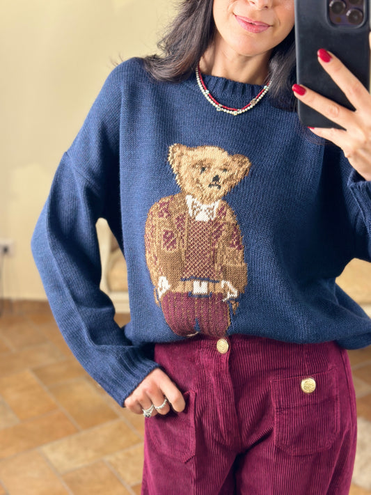 Tensione in maglia TEDDY blu