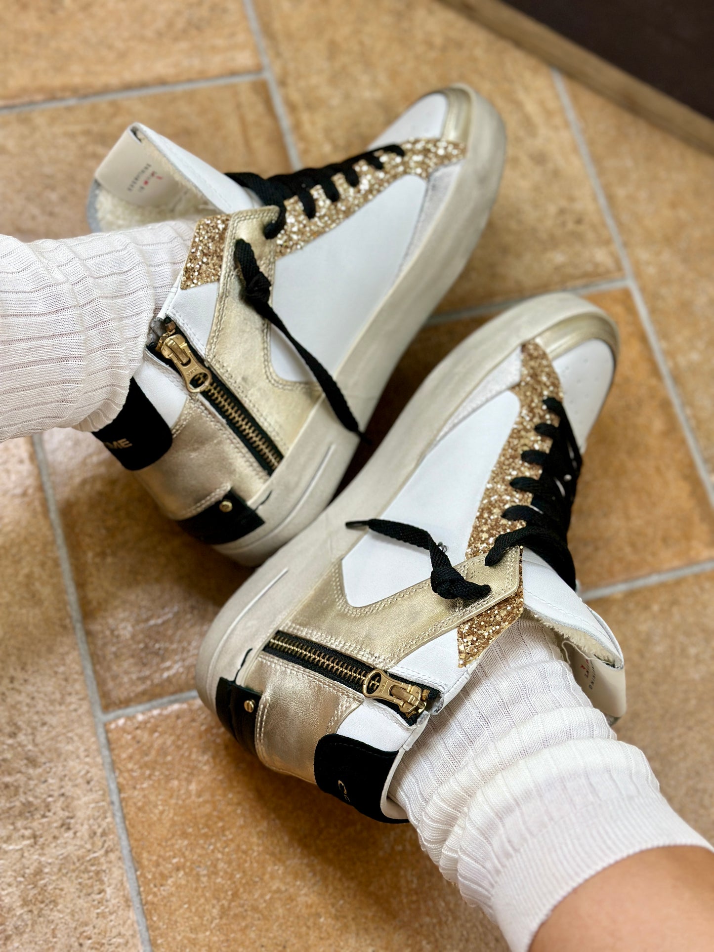 Crime London SK8 DELUXE MID white