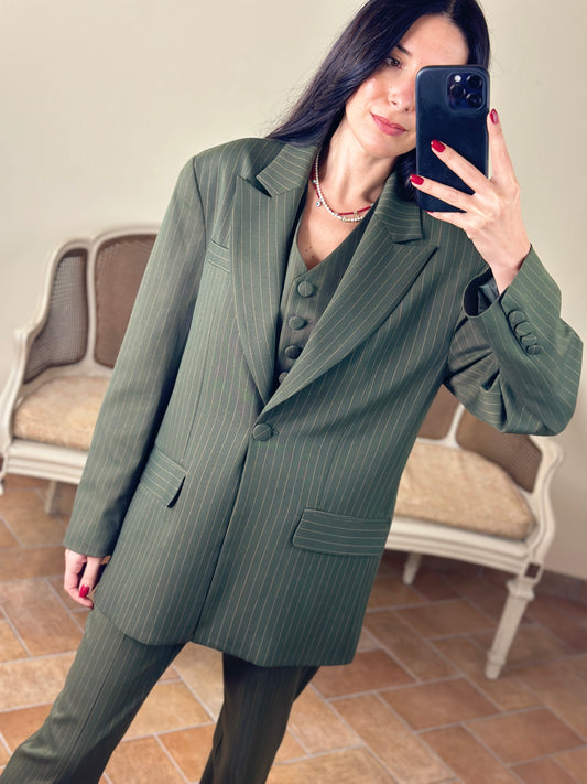 Silence Limited Blazer stripe militare