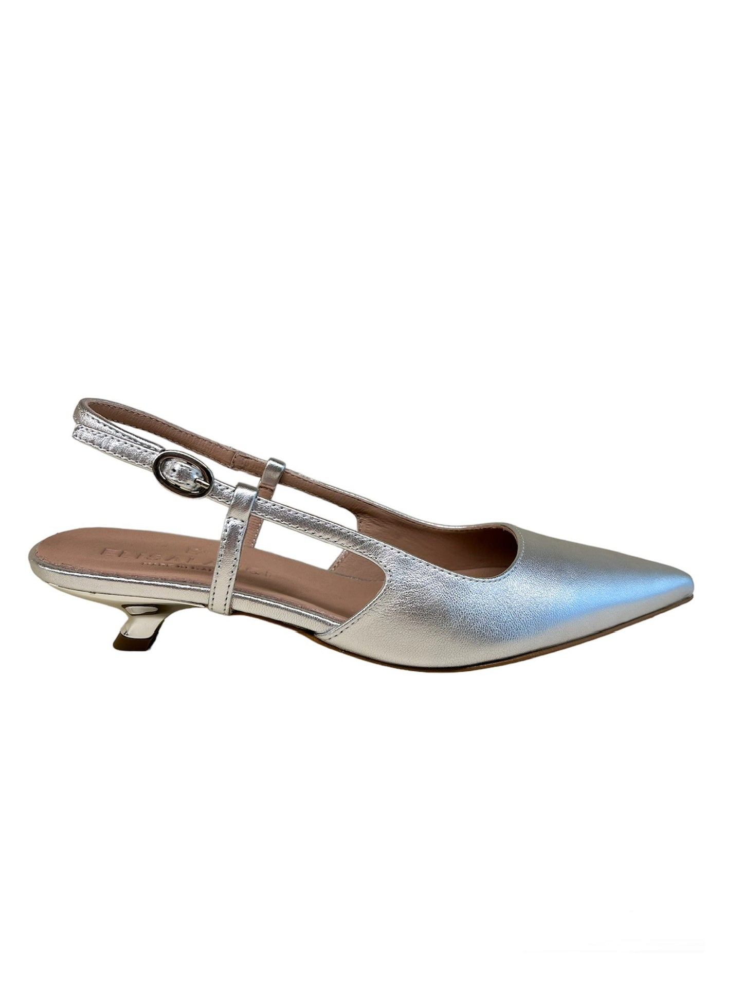 Elisa Lanci-LUCILLE Slingback argento laminato