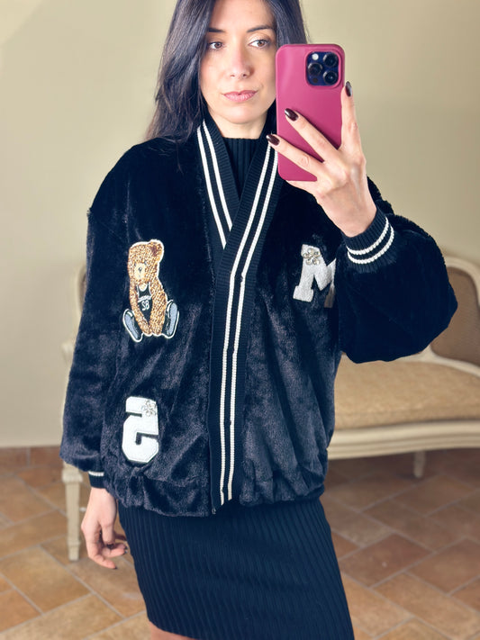 Uni mè cardigan-bomber teddy