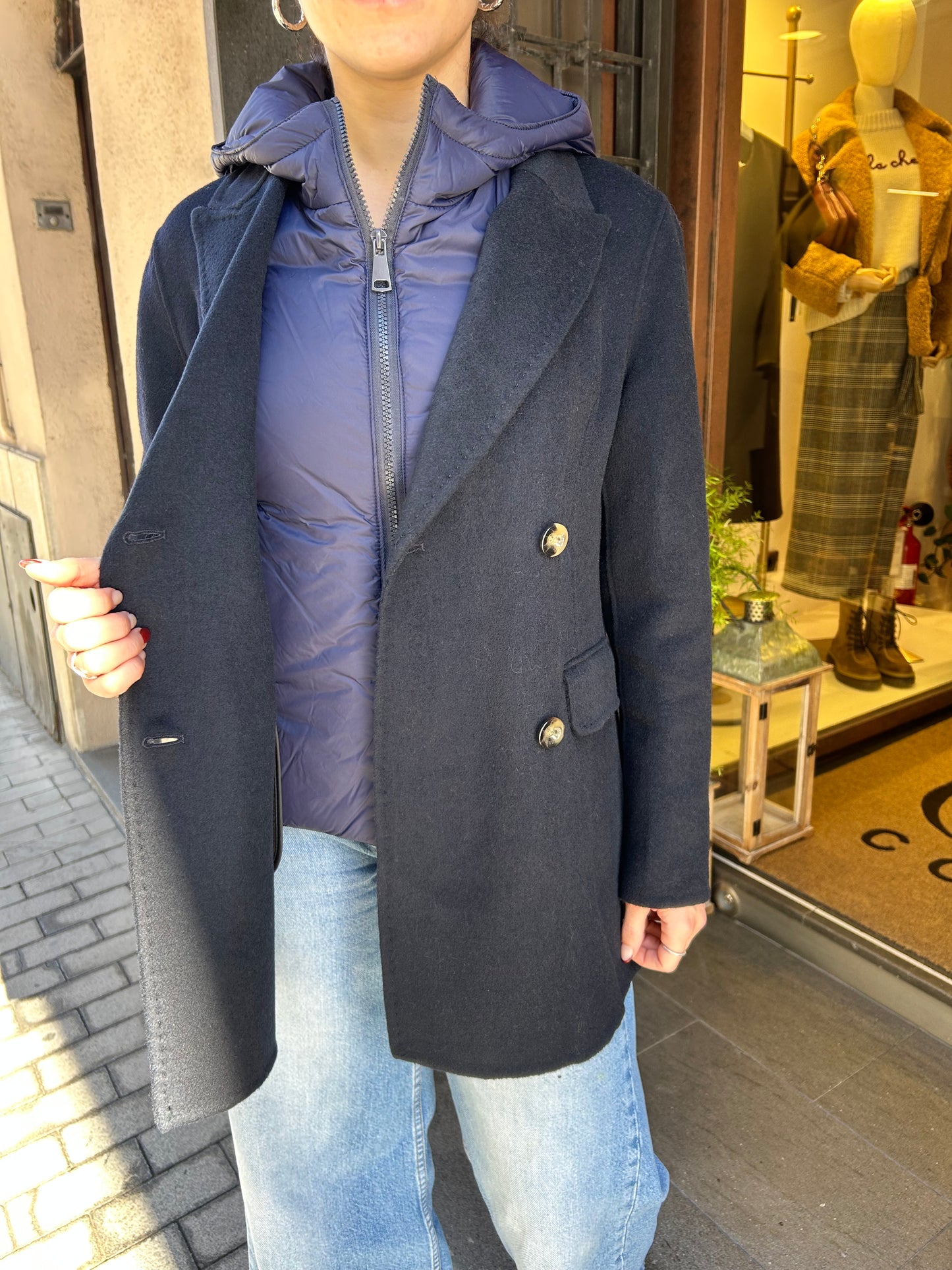 SINCE'RE PARIS cappotto blazer blu navy