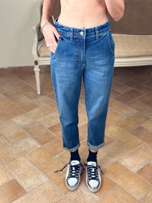 Tensione in Jeans blu denim carrot