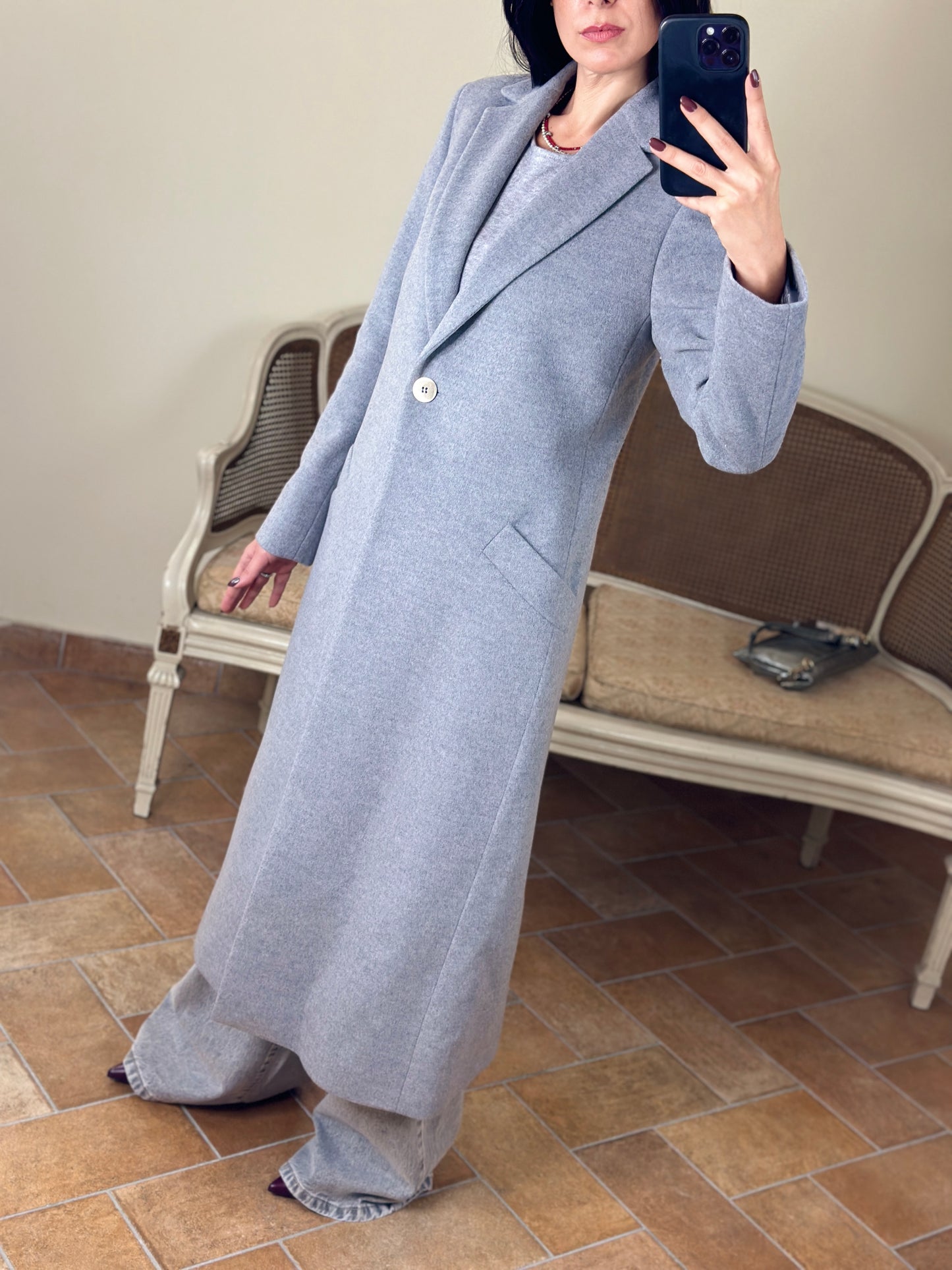 Chiarulli cappotto erica grigio