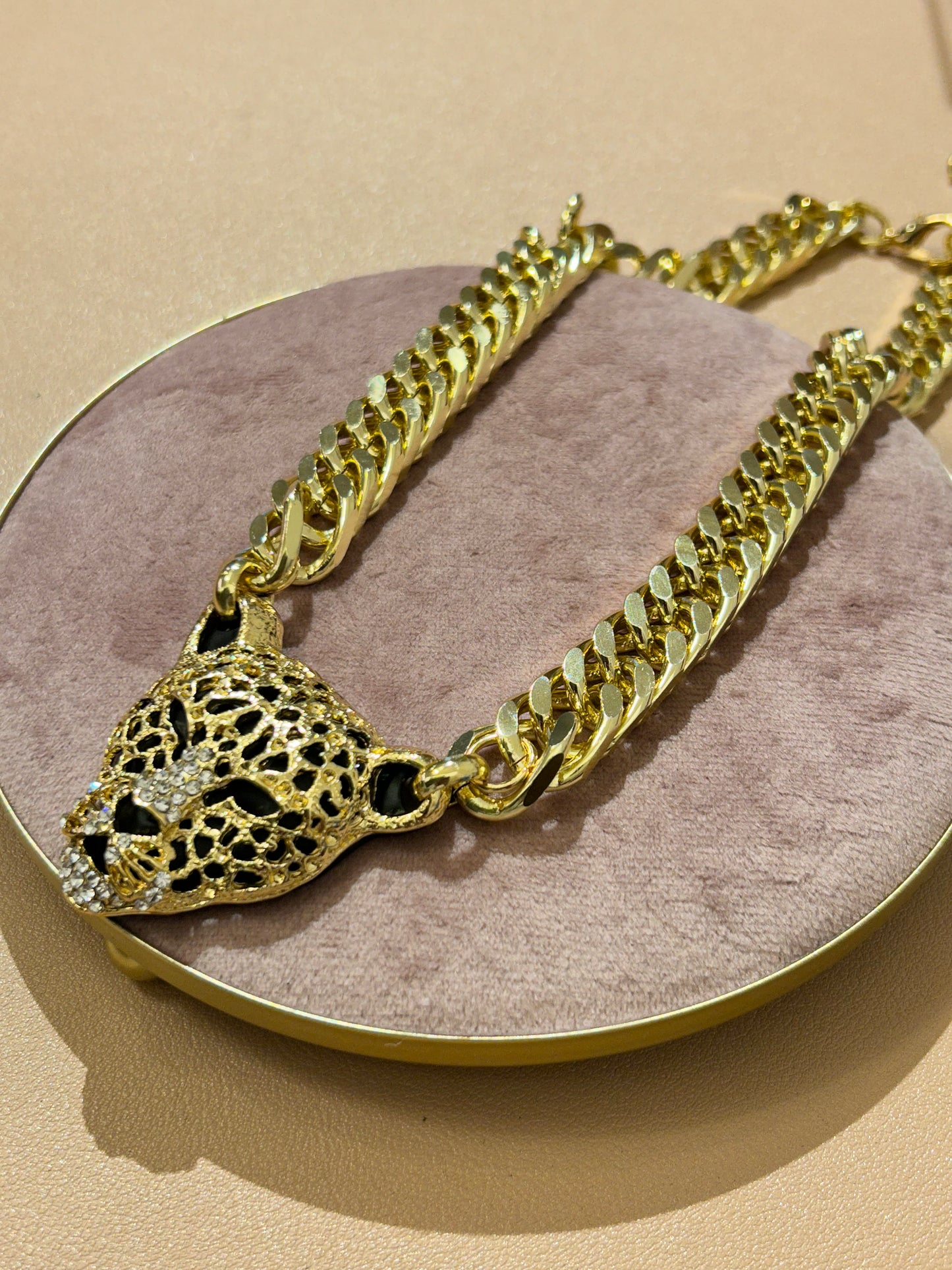 Collana catena oro leopardo