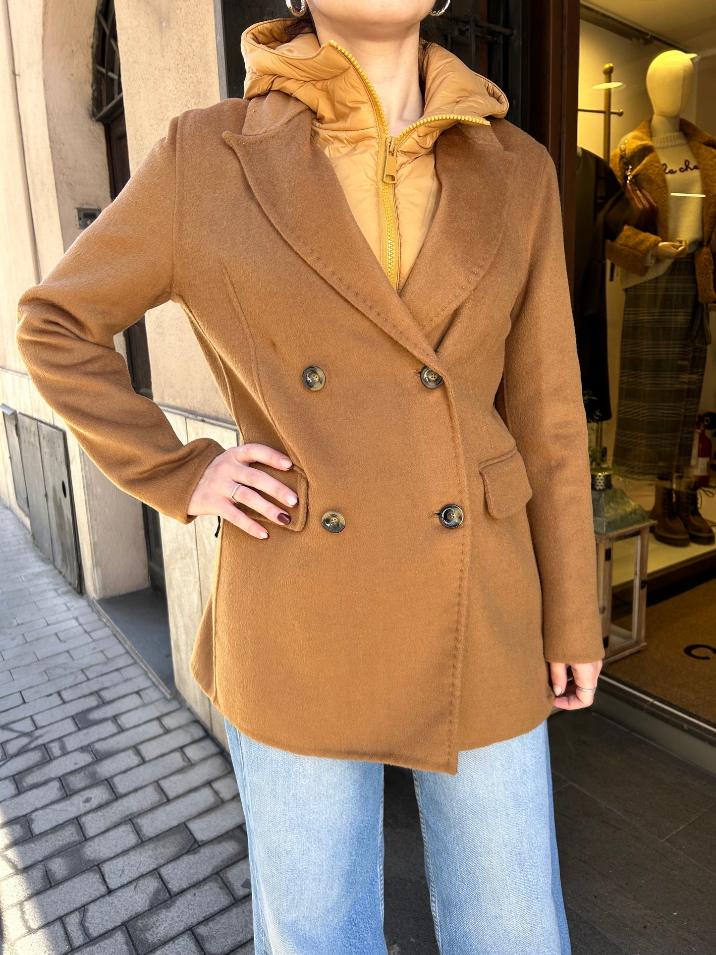 SINCE'RE PARIS cappotto blazer cammello