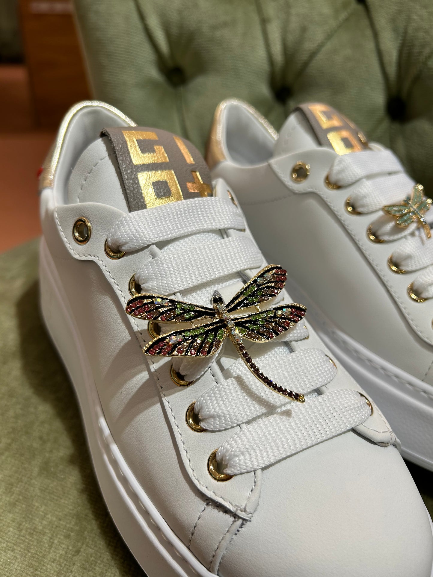 Gio+ Sneakers WHIITE/GOLD libellule