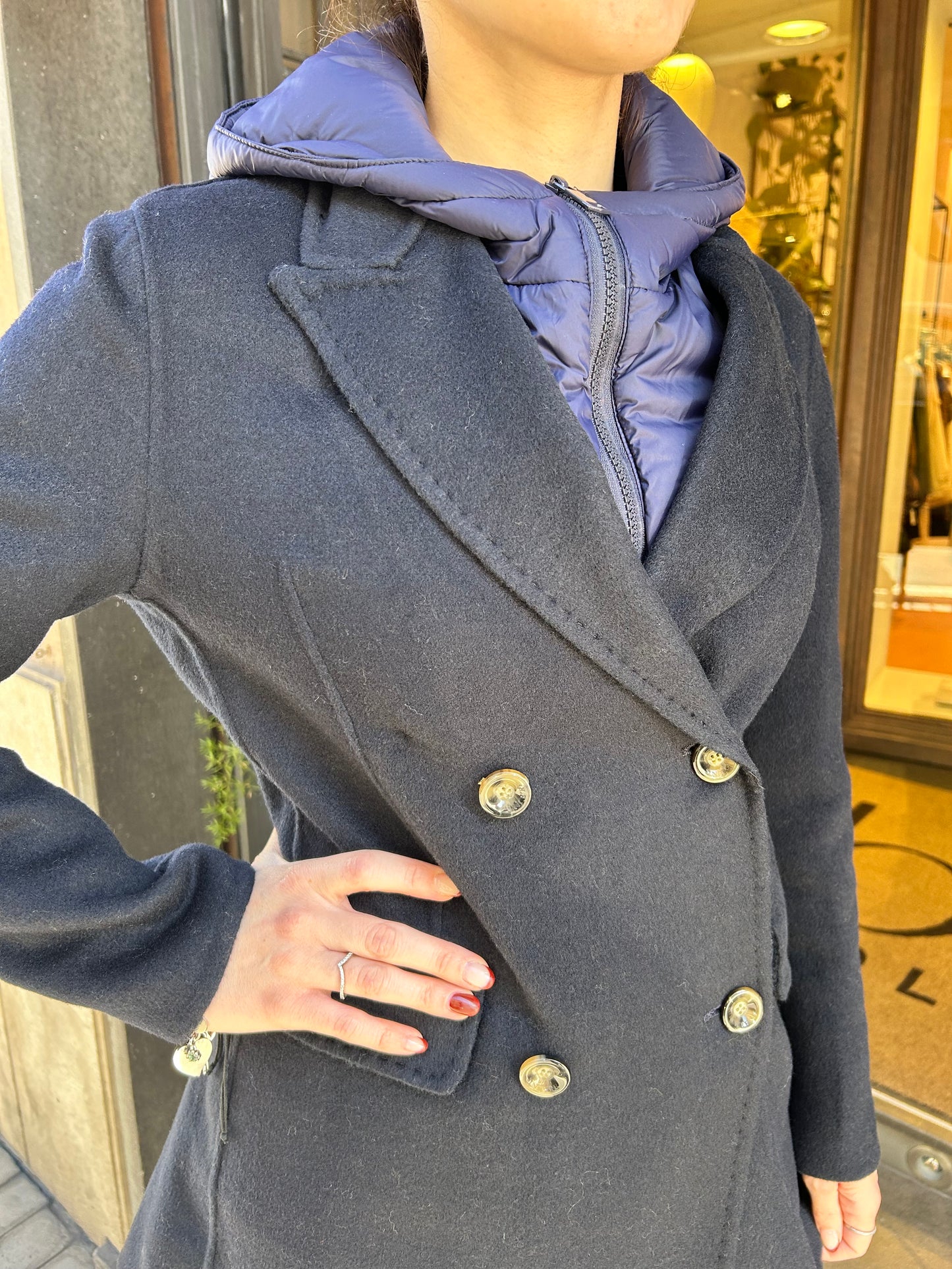 SINCE'RE PARIS cappotto blazer blu navy