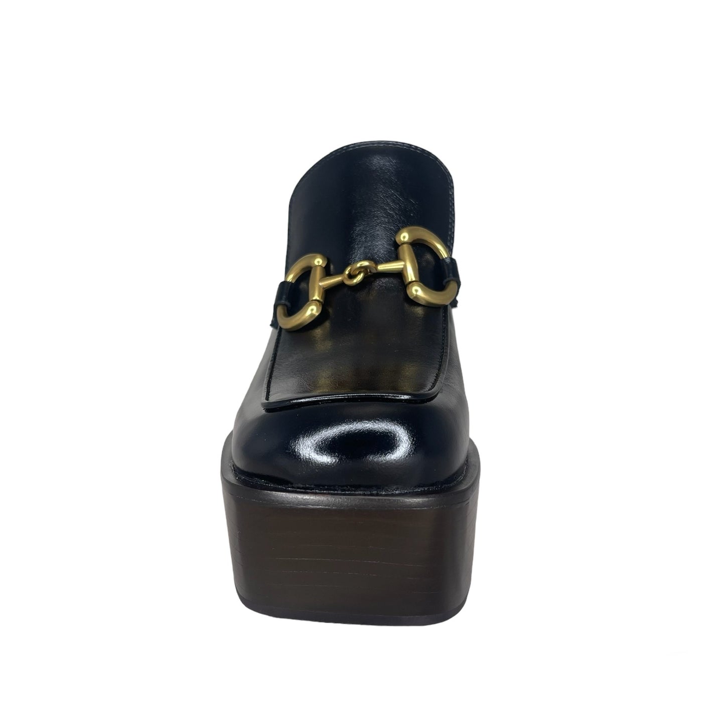 Jeffrey Campbell curator black shiny gold