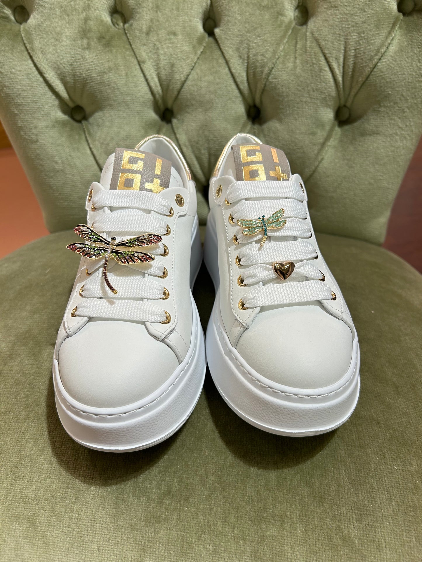 Gio+ Sneakers WHIITE/GOLD libellule