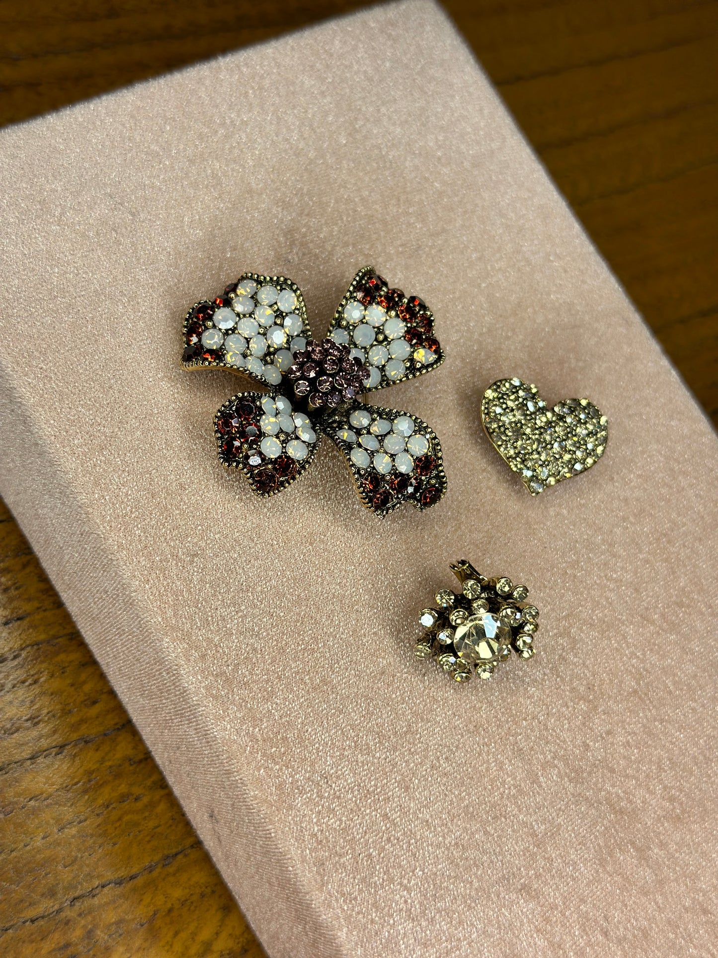 Set spille fiore strass