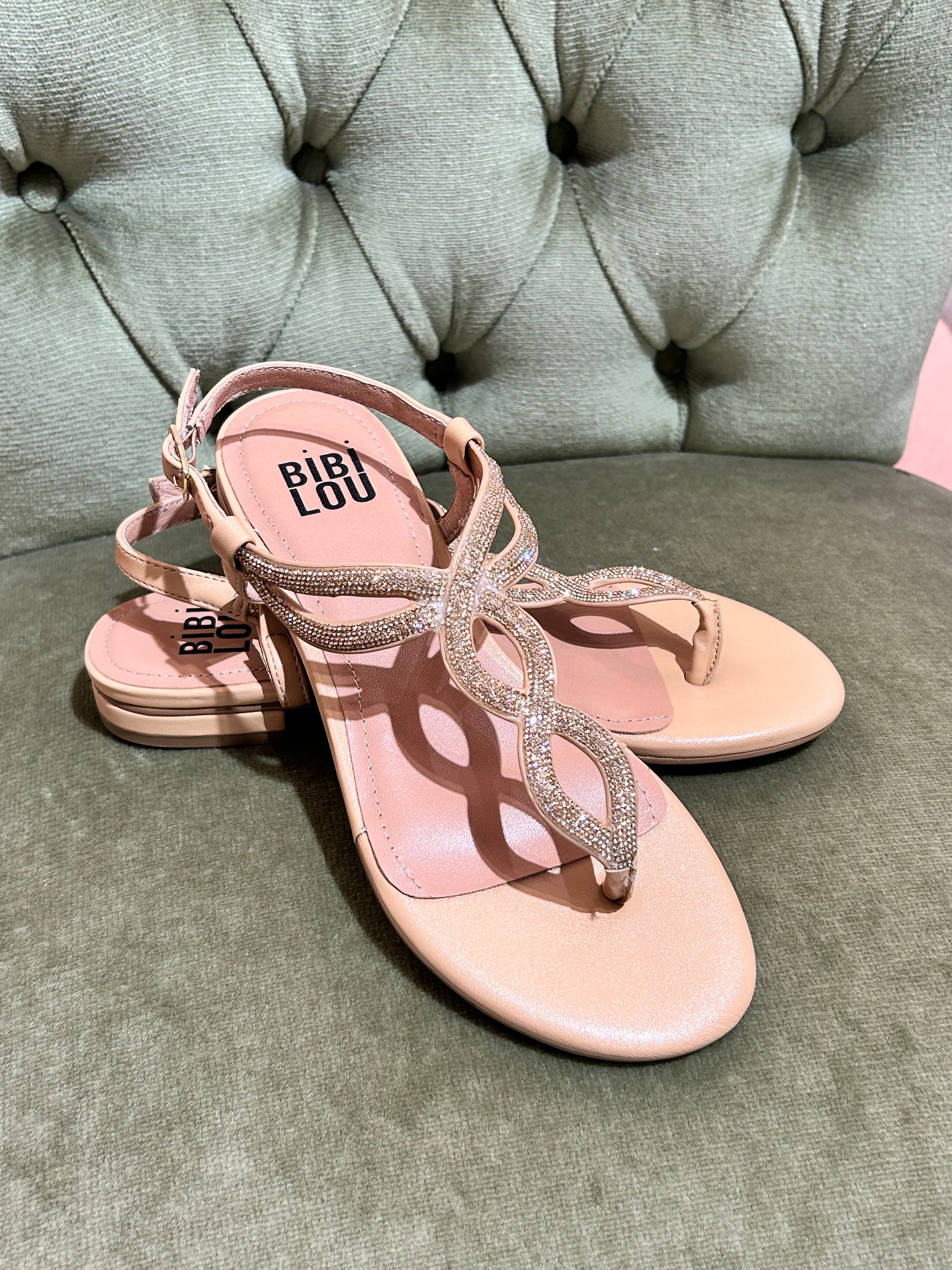 Bibi Lou sandalo flat infradito strass Bigiu
