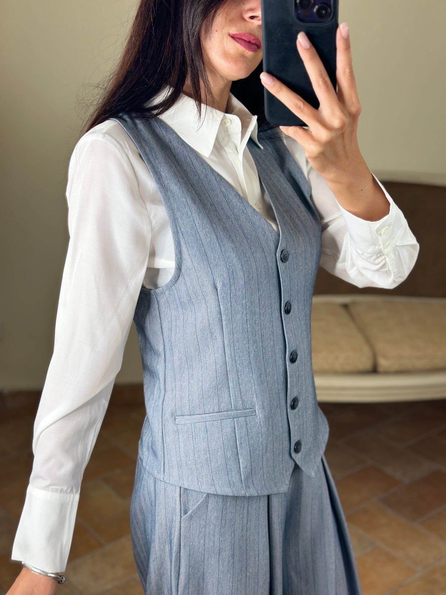 Anonyme GUENDA WAITER Gilet light grey