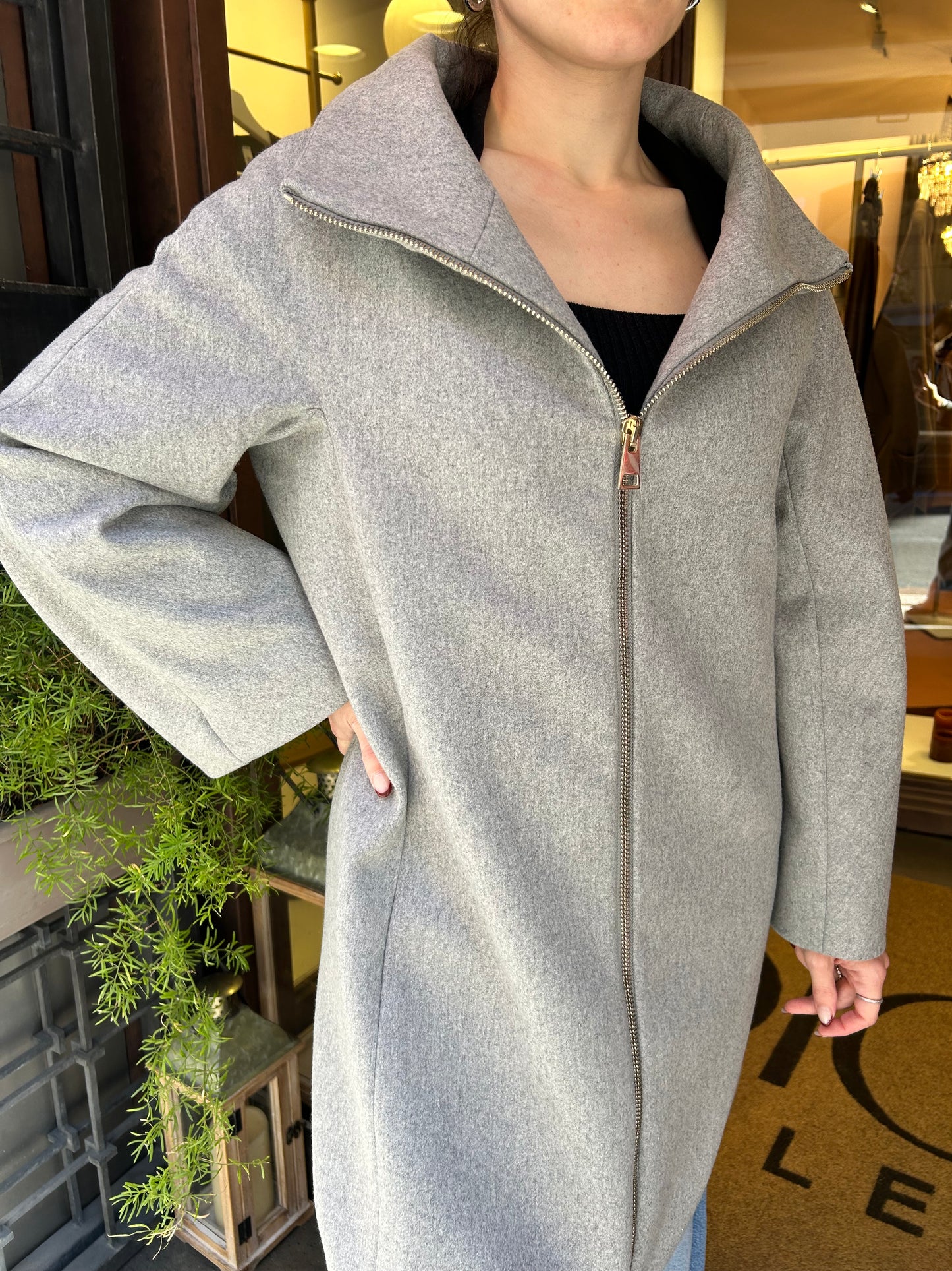 Chiarulli cappotto katrine grigio