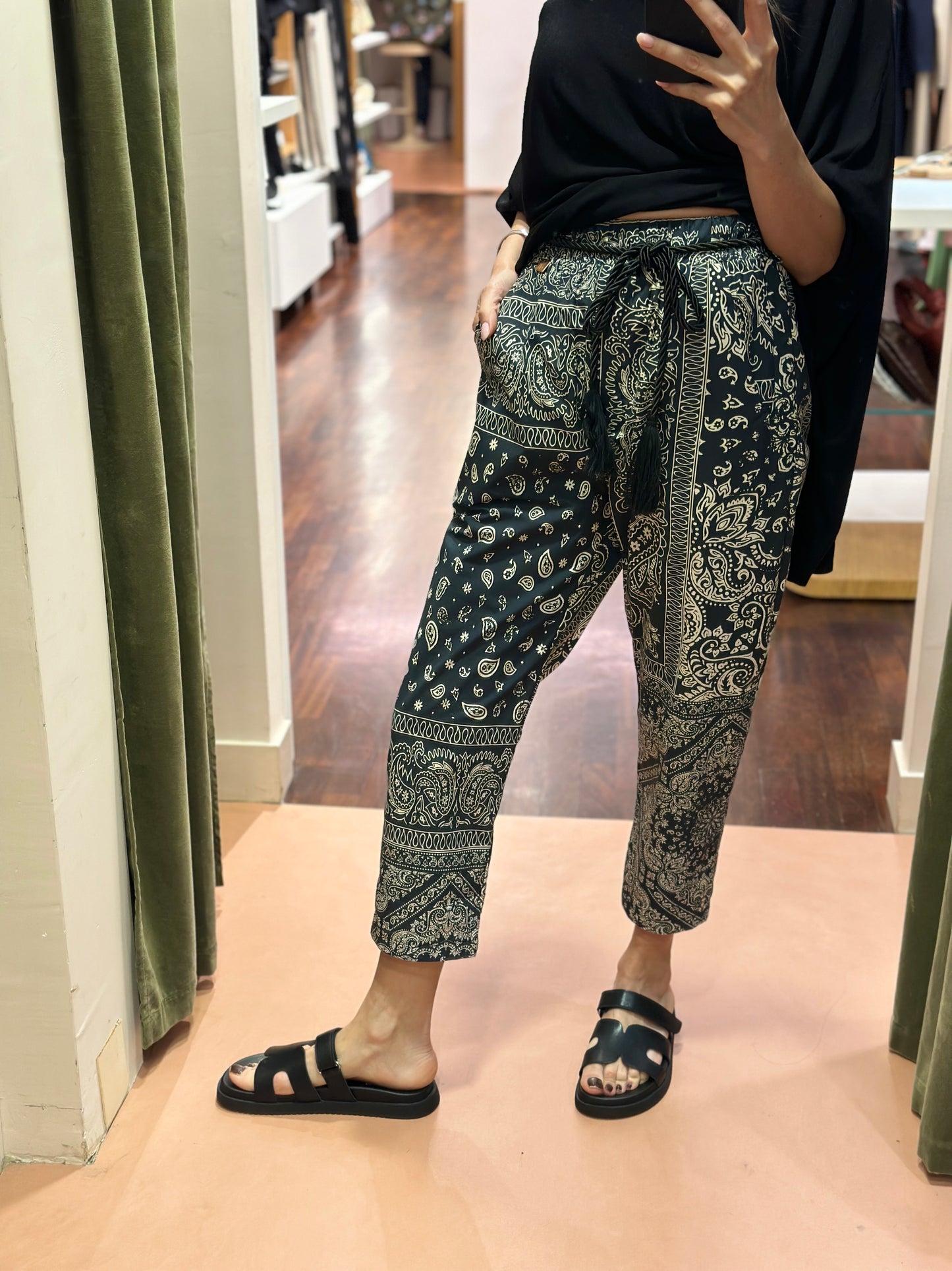 D'Elle Pantalone fantasia bandana