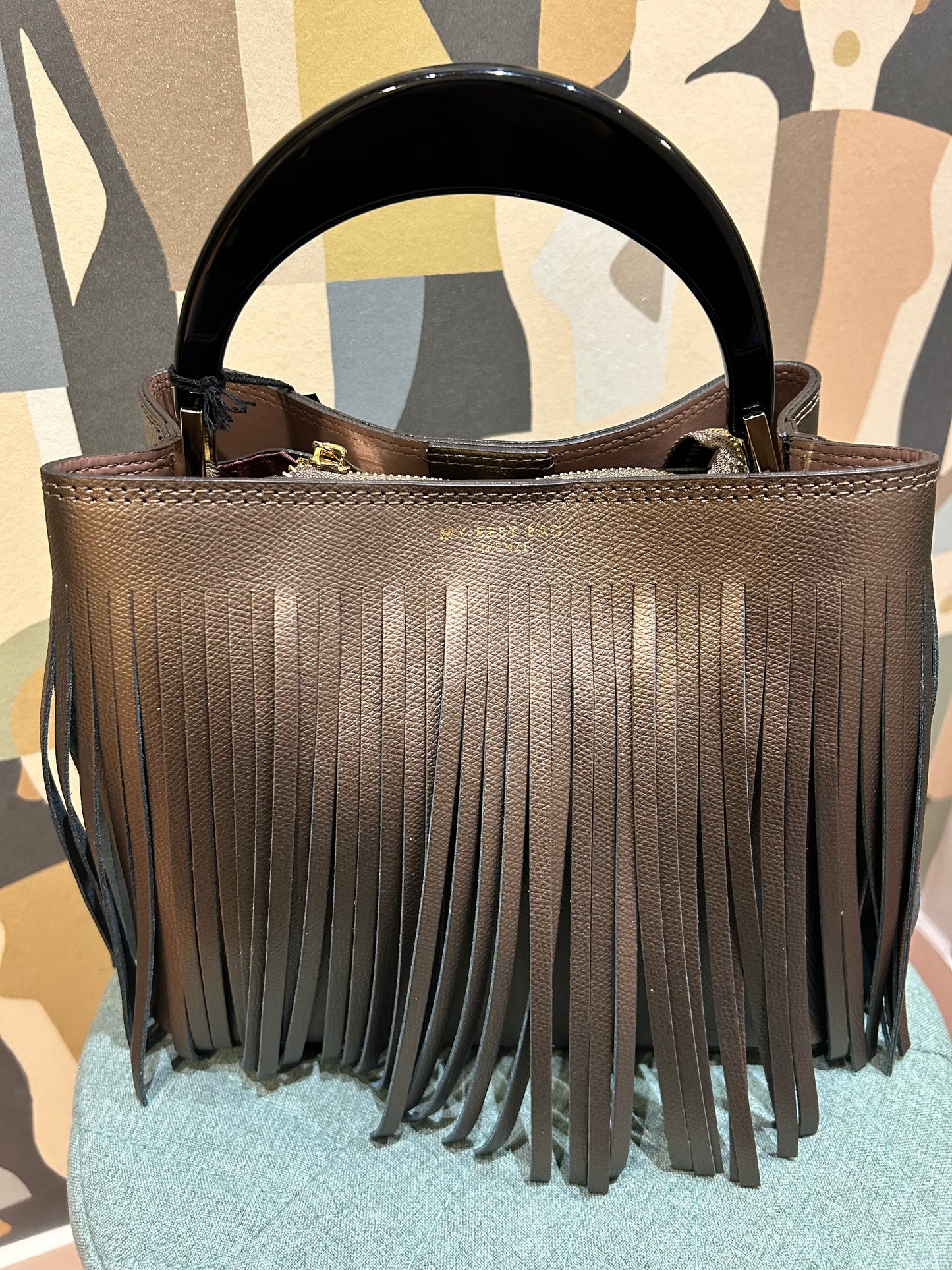 My Best Bag INGRID con frange BRONZO