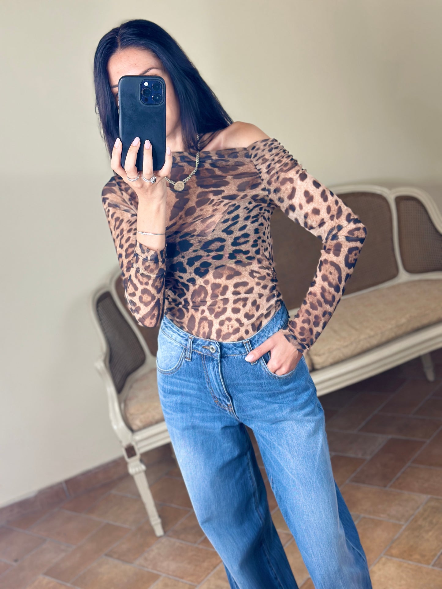 Uni mè maglia animalier