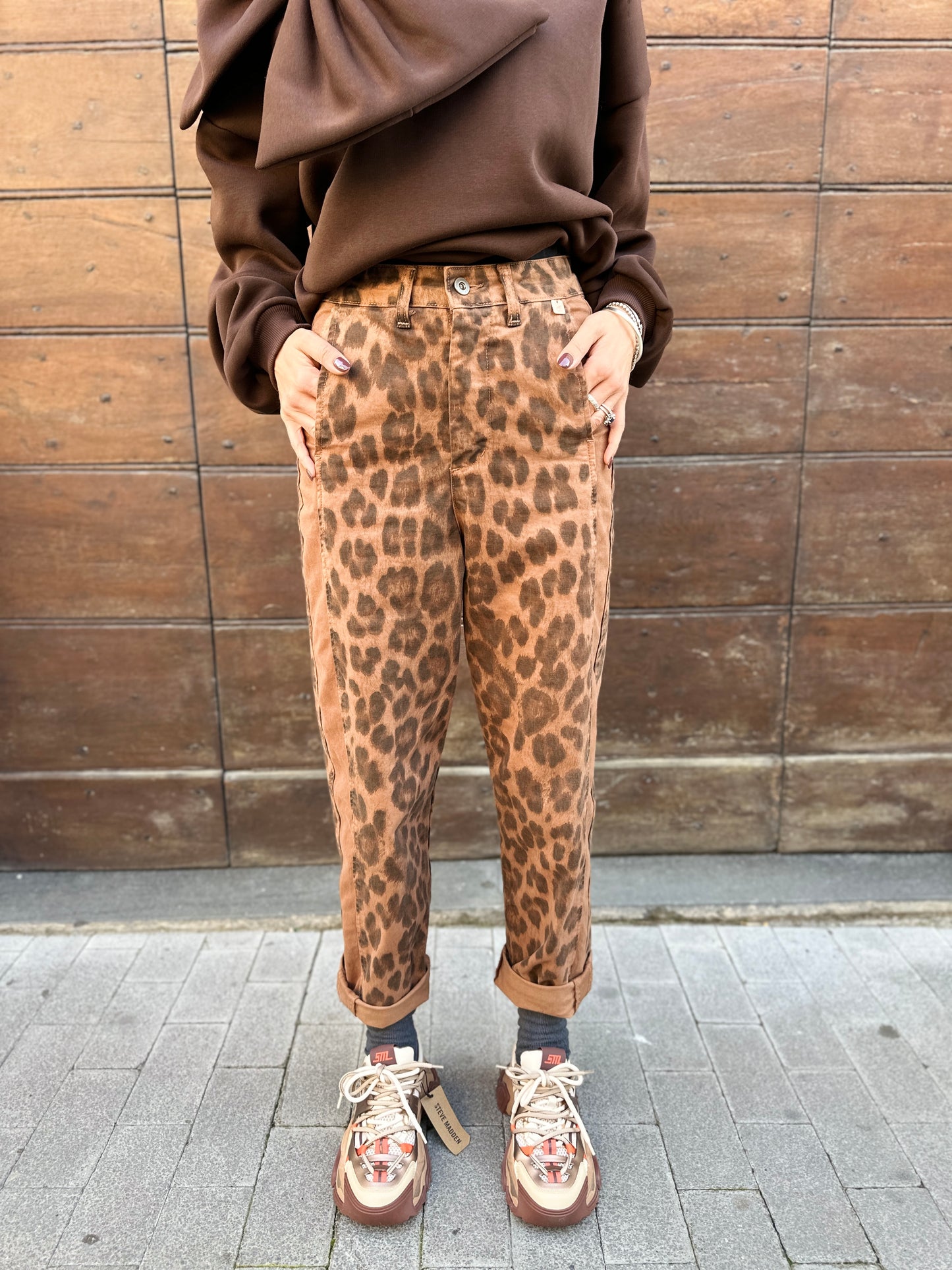 D'elle Pantalone maculato ruggine