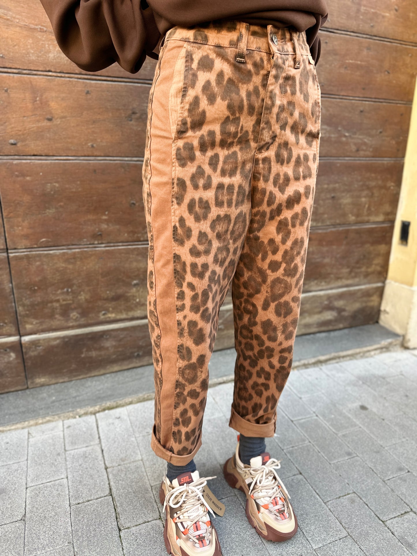 D'elle Pantalone maculato ruggine