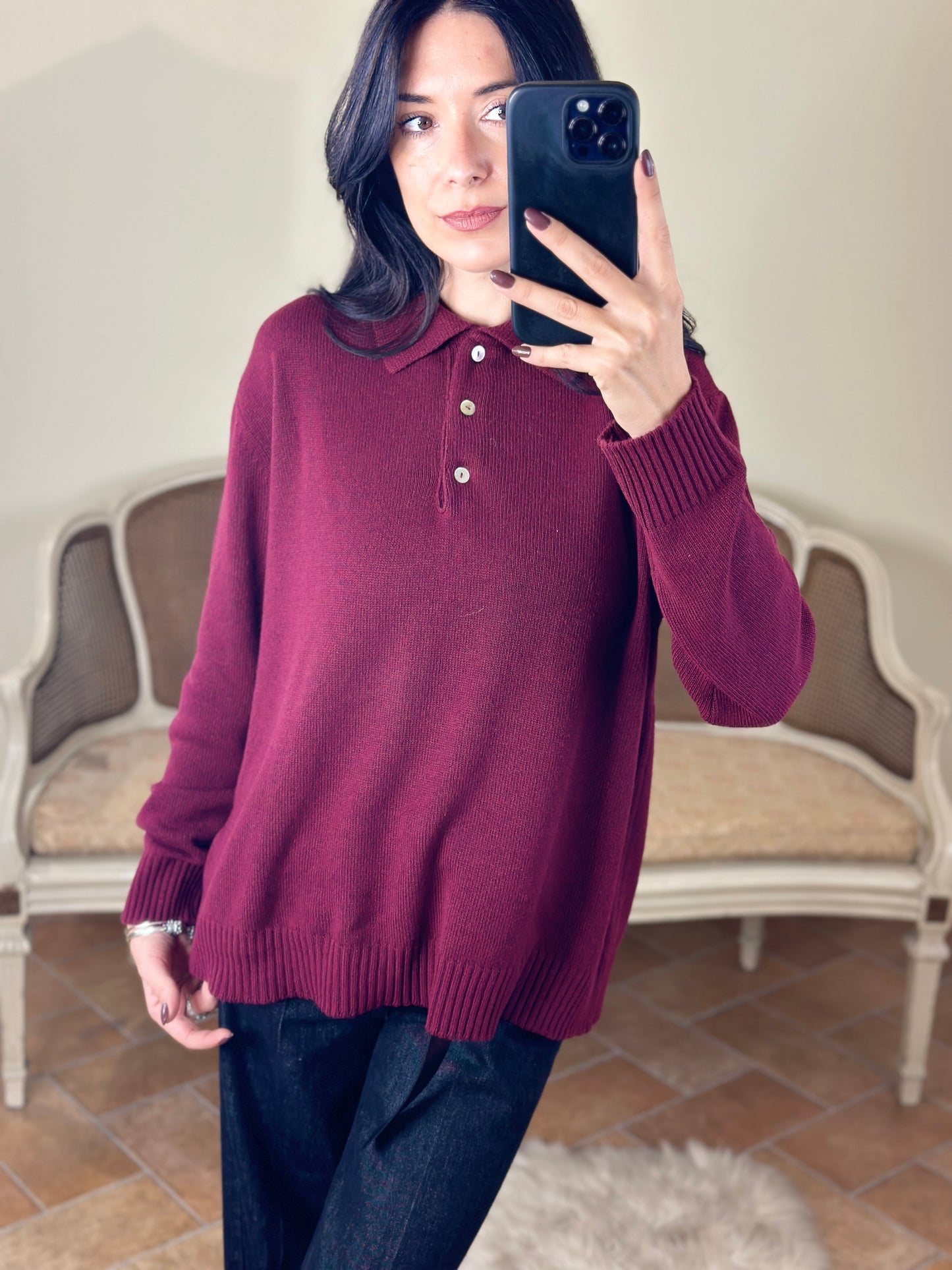 Tensione in Maglia Polo bordeaux