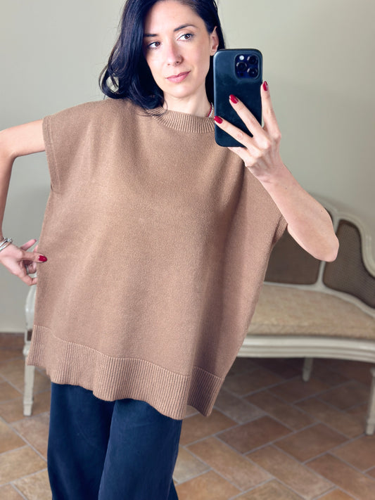 Tensione In poncho camel