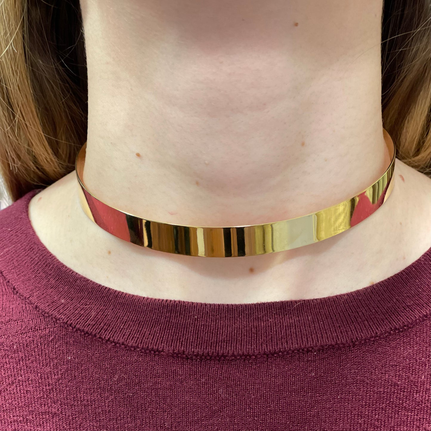 Cora Regina choker rigido (disponibile oro e argento)